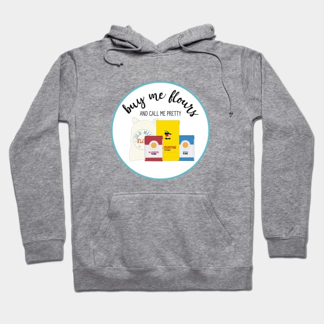 Buy me Flours (round) Hoodie by Yellow Hexagon Designs